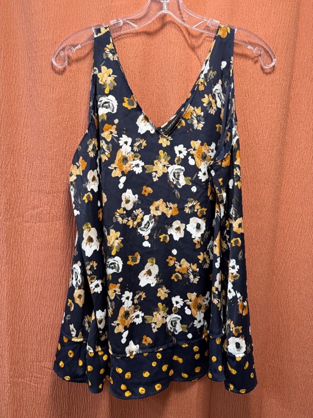 Lane Bryant satin floral swing tank